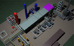 This Fluor Corporation 3D plant model was created in record time by automatically routing pipes.